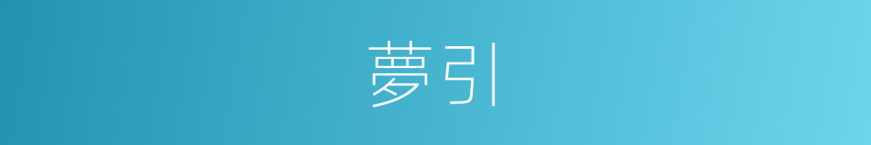 夢引的同義詞