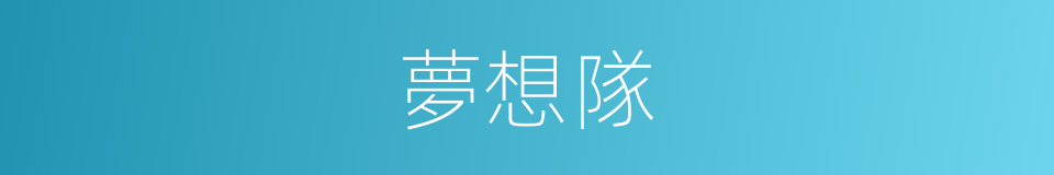 夢想隊的同義詞