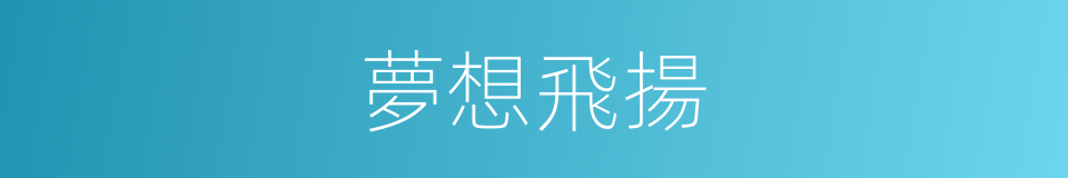 夢想飛揚的同義詞