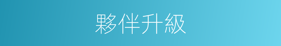 夥伴升級的同義詞