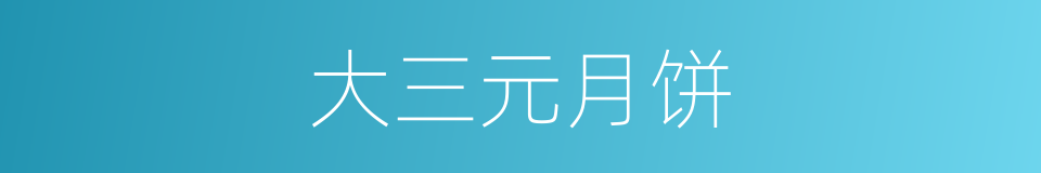 大三元月饼的同义词