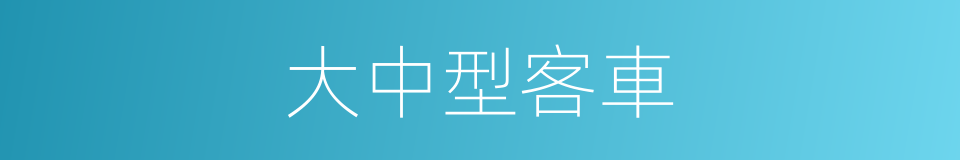 大中型客車的同義詞