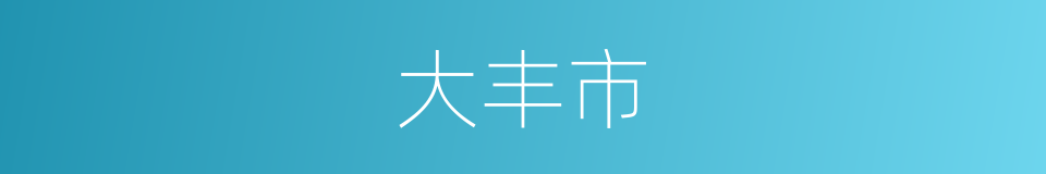 大丰市的同义词