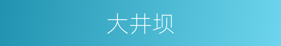 大井坝的同义词