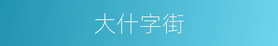 大什字街的同义词