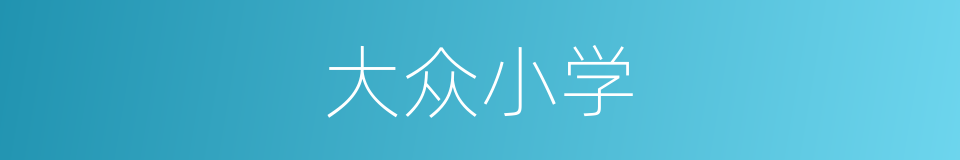 大众小学的同义词