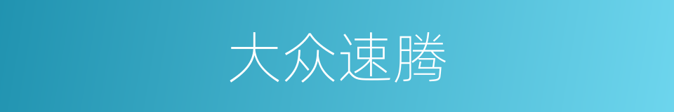 大众速腾的同义词