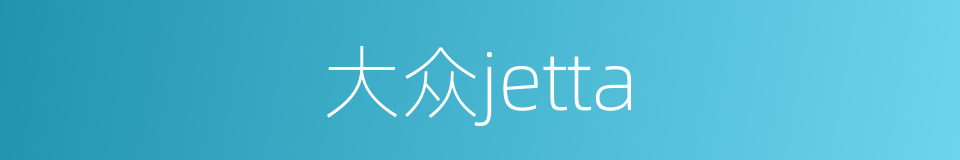 大众jetta的同义词