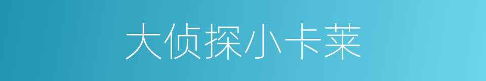 大侦探小卡莱的同义词