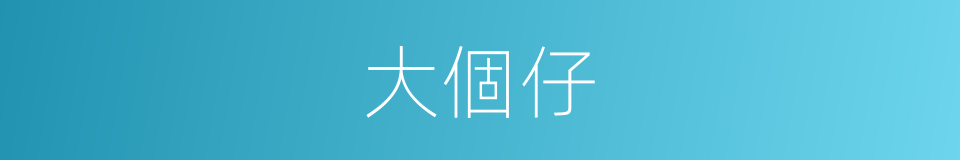 大個仔的同義詞