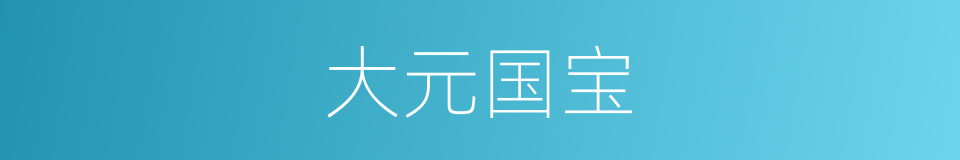大元国宝的同义词