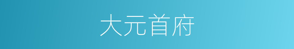 大元首府的同义词