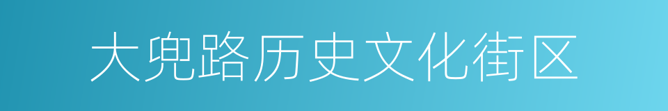 大兜路历史文化街区的同义词