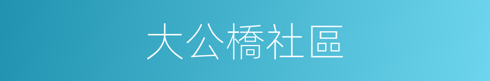 大公橋社區的同義詞