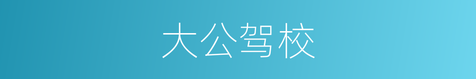 大公驾校的同义词