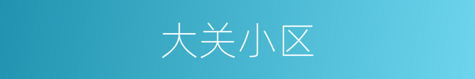 大关小区的同义词