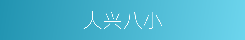 大兴八小的同义词