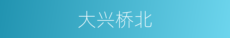 大兴桥北的同义词