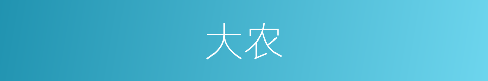 大农的意思
