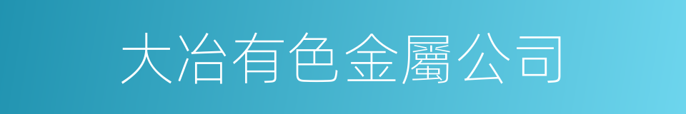 大冶有色金屬公司的同義詞