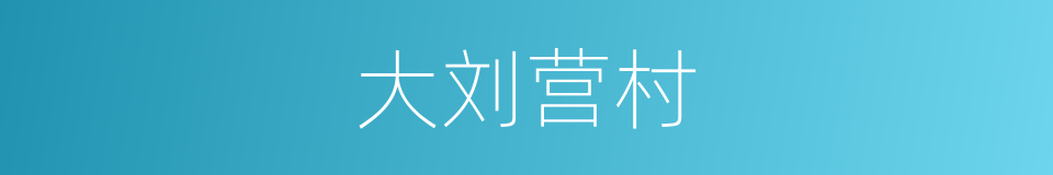 大刘营村的同义词