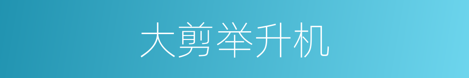 大剪举升机的同义词