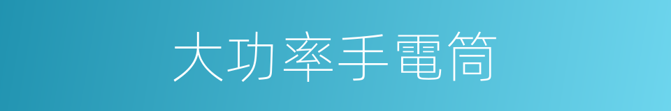 大功率手電筒的同義詞