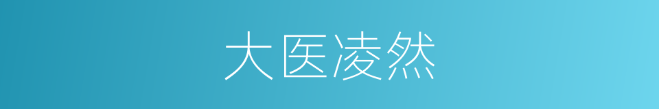 大医凌然的同义词