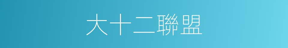 大十二聯盟的同義詞