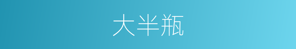 大半瓶的同义词