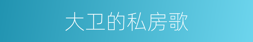 大卫的私房歌的同义词
