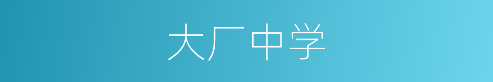 大厂中学的同义词