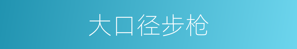 大口径步枪的同义词