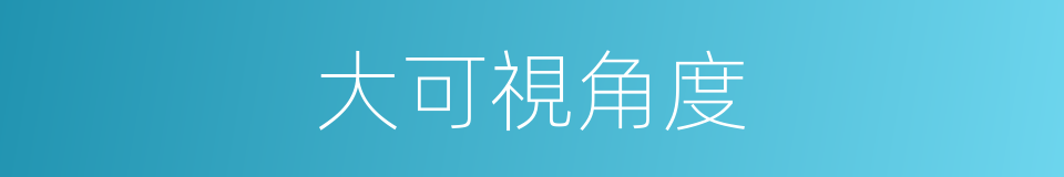 大可視角度的同義詞