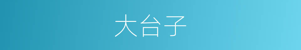 大台子的同义词