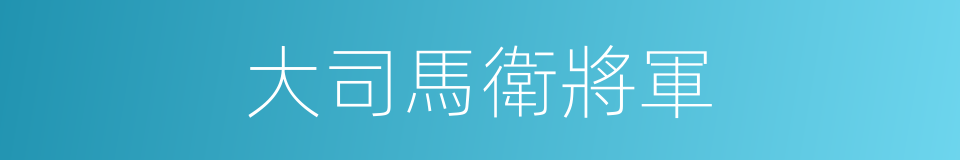 大司馬衛將軍的同義詞