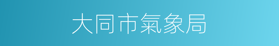 大同市氣象局的同義詞