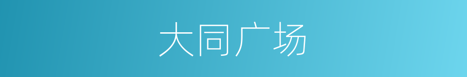 大同广场的同义词