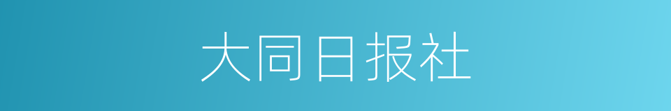 大同日报社的同义词