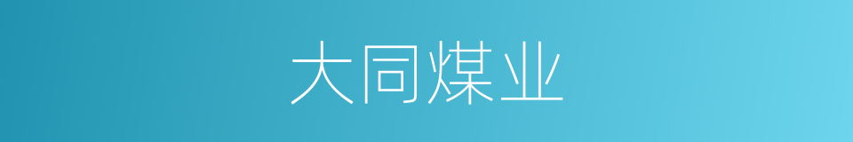 大同煤业的同义词