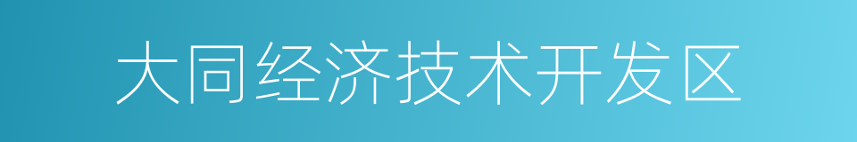 大同经济技术开发区的同义词