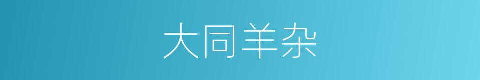 大同羊杂的同义词