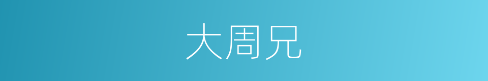 大周兄的同义词