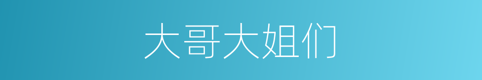 大哥大姐们的同义词