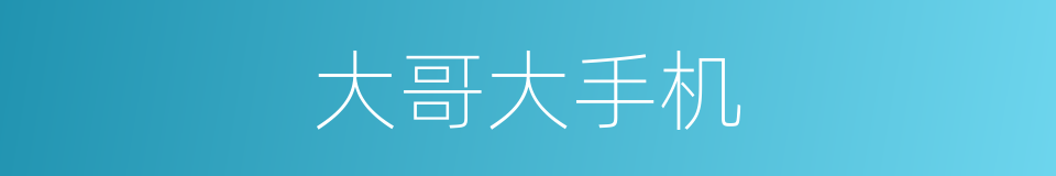 大哥大手机的同义词