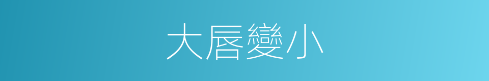 大唇變小的同義詞