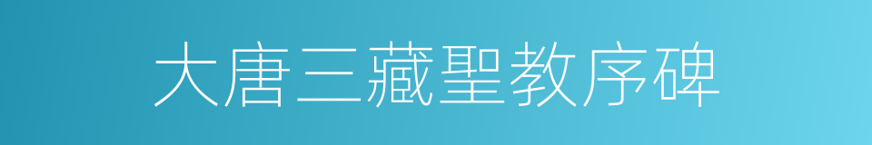大唐三藏聖教序碑的同義詞