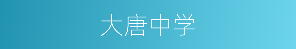 大唐中学的同义词