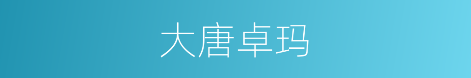 大唐卓玛的同义词