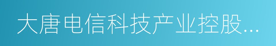 大唐电信科技产业控股有限公司的同义词